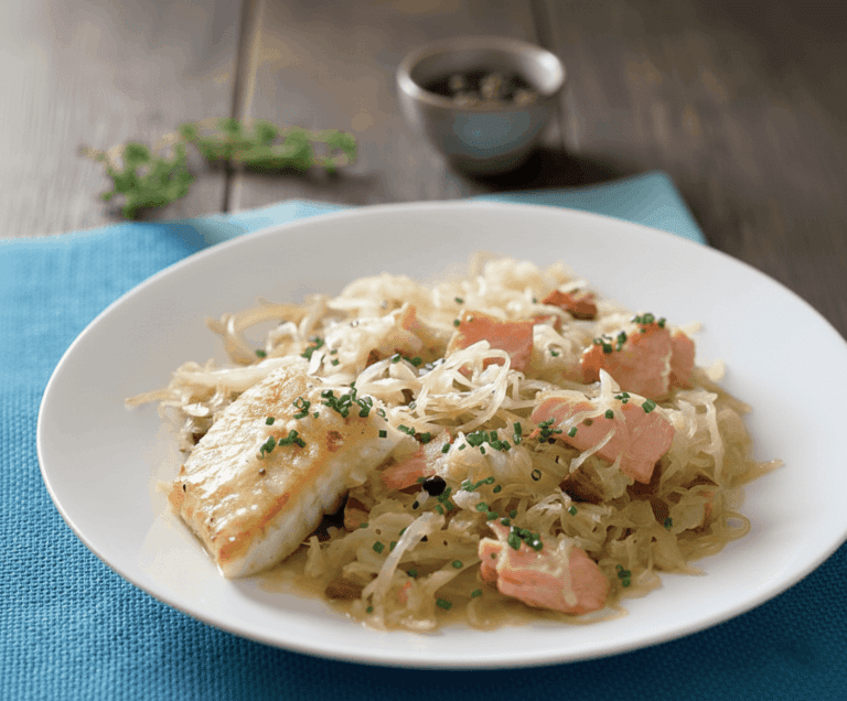 Recette Poissons sur lit de Choucroute - Vins Tappe Alsace